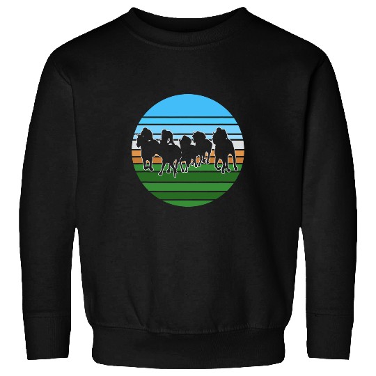 Horse Racing Race Weekend Betting Retro vintages Portrait Sweatshirts