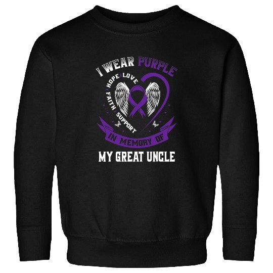I Wear Purple In Memory Of My Great Uncle Epilepsy Awareness Sweatshirts