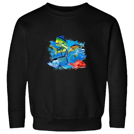 Fishing Wicked Deep Sea Fish Fisher Sweatshirts