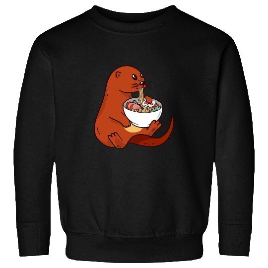 Otters Sea Otter Food Design for a Ramen Soup Lover Sweatshirts