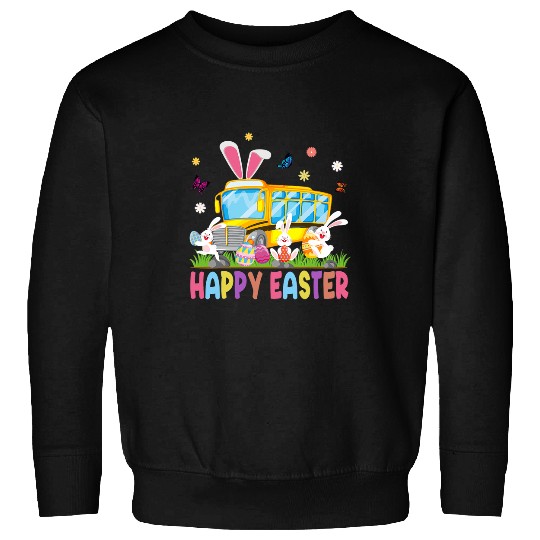 Every Bunnys Favorite School Bus Driver Happy Easter Day Sweatshirts