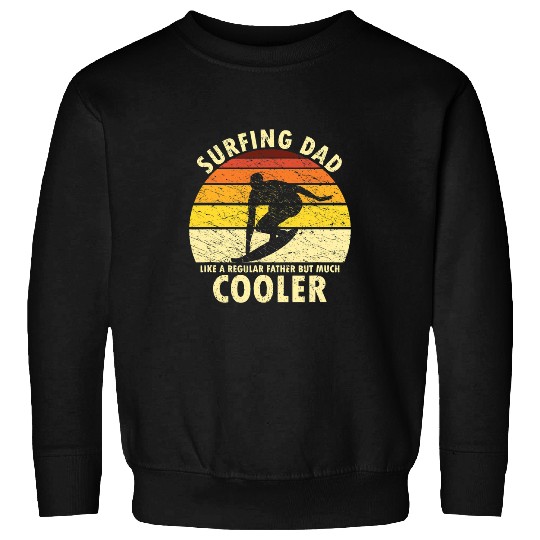 Surf Life Mens Retro Surfing Dad Surfer Surfing Father Men Sweatshirts