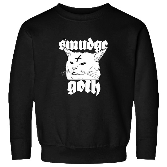 Blackcraft Cute Satanic Cat Death Metal Smudge Goth Sweatshirts