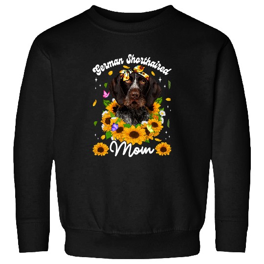 Dog German Shorthaired Womens Cute German Shorthaired Dog Mom Sunflower Mothers Day Sweatshirts