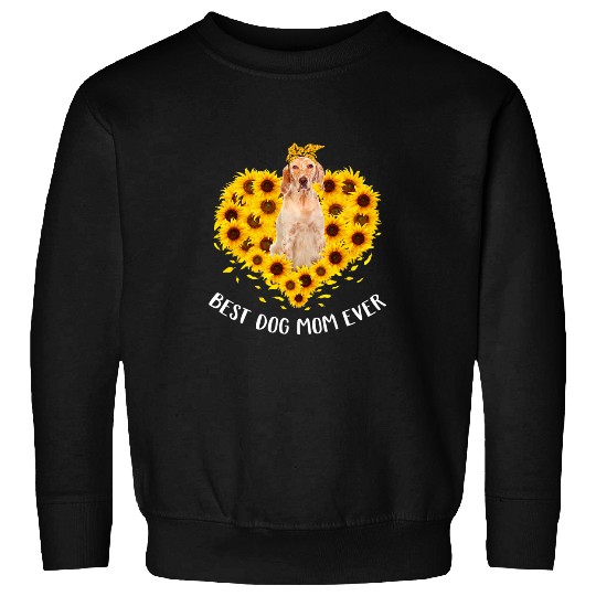 English Setter Mom Sunflower Dog Mom Women Sweatshirts