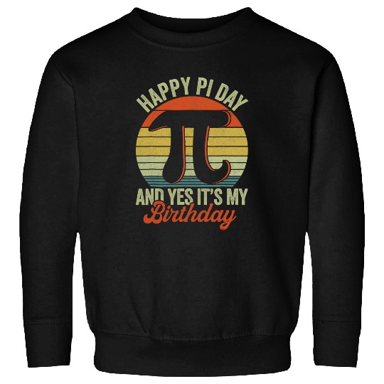 Happy Birthday Girl Boy Math Geek Pi Day Kids Sweatshirts