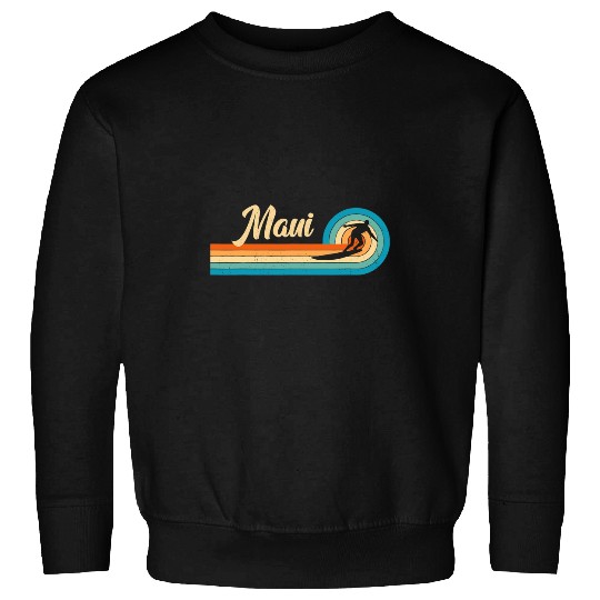 Surf Life Maui Hawaii Surf vintages Beach Surfer Surfing Sweatshirts