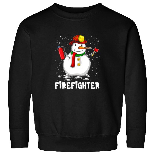 Fireman Firefighter Snowman Holiday Pajamas Christmas Decor 200 Firemen Sweatshirts