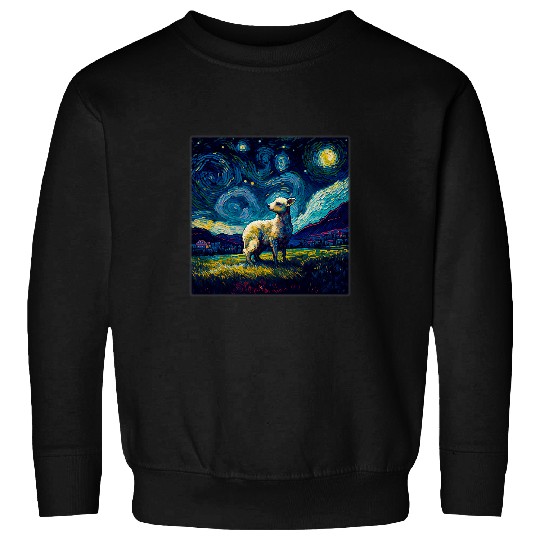 Surrealism Starry Night Lamb Sweatshirts