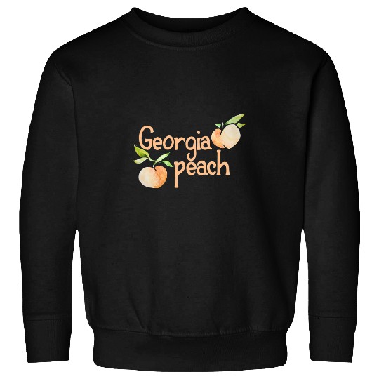Georgia Peach cute peaches art fun peachy Sweatshirts