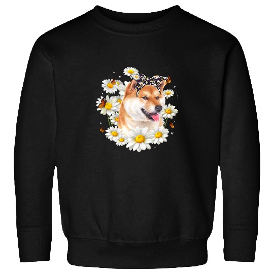 Dog Shiba Inu Daisy Funny Shiba Inu Lovers Sweatshirts