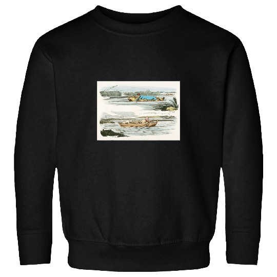 Duck Flowing Sporting Illustration Sketches By Henry Alken Sweatshirts