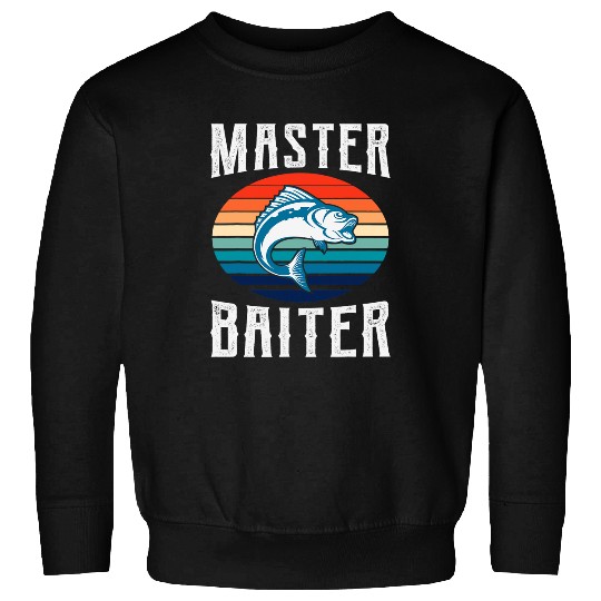 Fishing Retro Master Baiter Bass vintages Fishing Fisherman Fun Fisher Sweatshirts