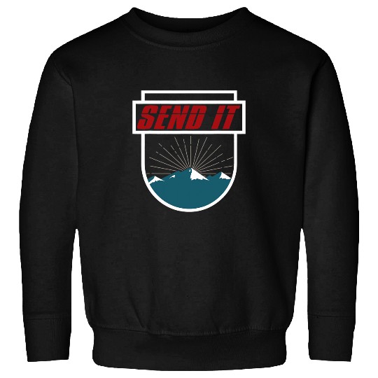 Skiing Ski Send It T Men Women Kids Skiing Snowboarding Tee Gift Sweatshirts