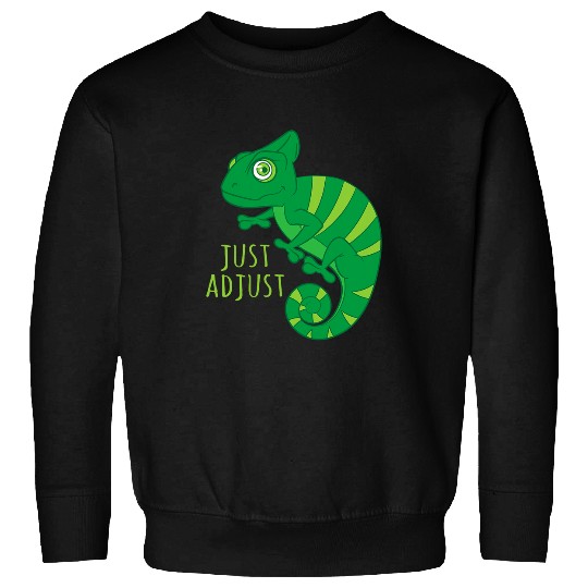 Chameleon Green Art Design Just Adjust Sweatshirts
