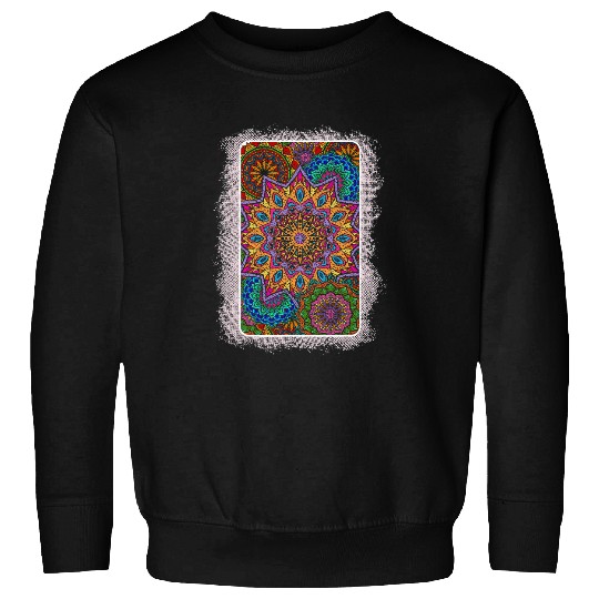 Namaste Yoga Spiritual Yoga Meditation Sacred Geometry Mandala Meditation Sweatshirts