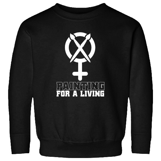 Brushes Of Cheerful Painting Fulltime Artwork Sweatshirts