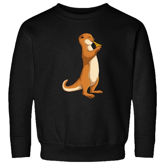 Otters Sea Otter Eating Pizza Animal Sweatshirts