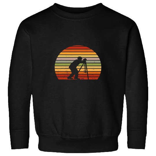 Land Surveyor Land Surveying Analyst Retro Land Surveying Sweatshirts