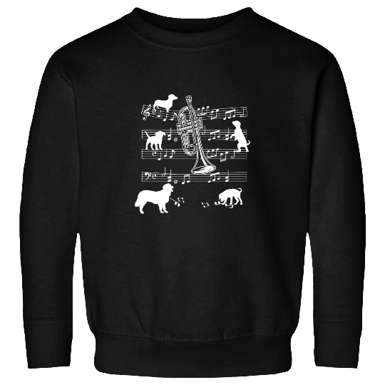 Trumpet Lover Player Dog for Trumpeter Dogs and Trumpet Sweatshirts