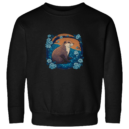 Surrealism Japanese Painting Groundhog 3 Sweatshirts