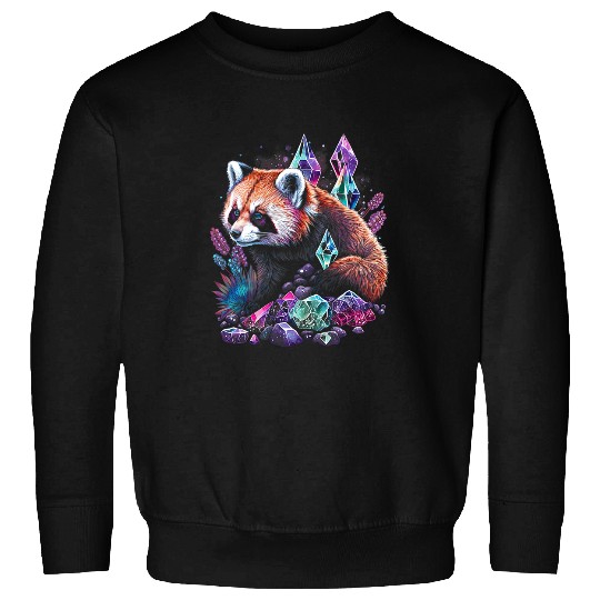 Funny Bear Esoteric Red Panda Pet Art Crystals Cute Illustration Design 3 Cute Bears Sweatshirts