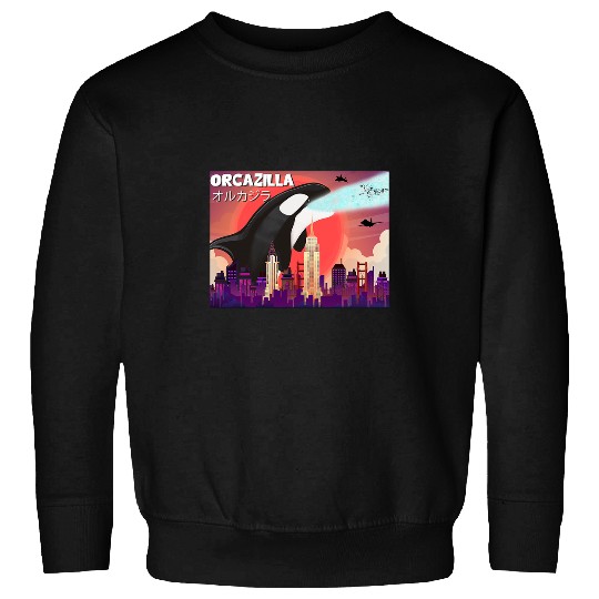 Whales Funny Orcazilla Killer Whale for Orca Lovers Sweatshirts