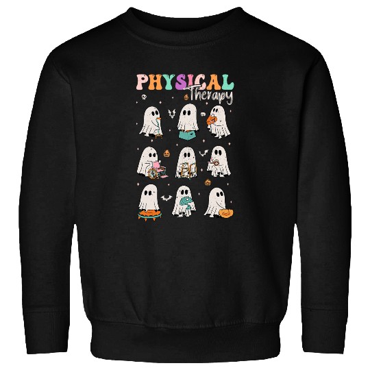 Cute ghosts Physical Therapy PT Physical Therapist Halloween 5 Sweatshirts