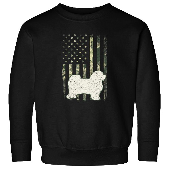 Dog Havanese Dad Mom Camouflage USA Flag Sweatshirts