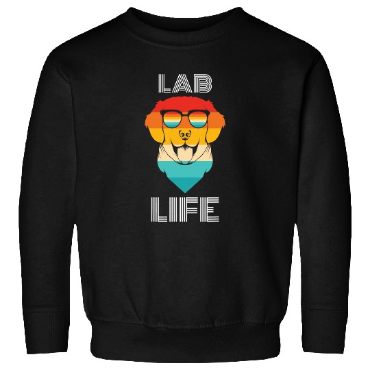 Labrador Lab Dog Retro Labrador Retriever Dog Black and Yellow Lab Sweatshirts