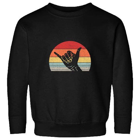 Surf Life vintages Shaka Sign good vibess Hang Loose Hawaii Surfing Sweatshirts