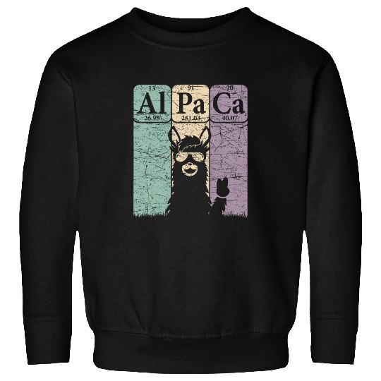 Alpaca Periodic Table Elements Llama Alpaca vintages 2 Sweatshirts