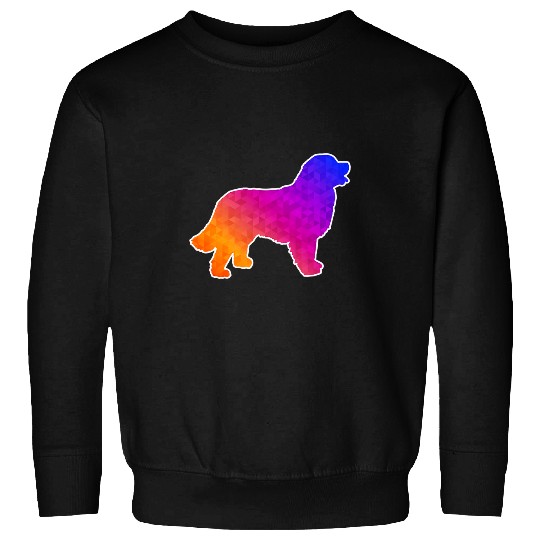 Bernese Mountain Dog Art Low Poly Design Sweatshirts