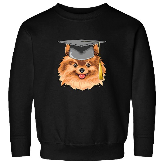 Dog Pomeranian Graduation Graduate Hat Pomeranian 85 Sweatshirts