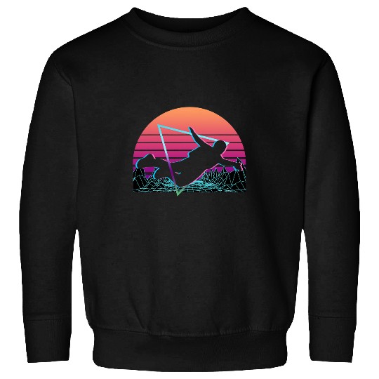 Skydiving Gift Skydiver Vaporwave Aesthetic Retro Sweatshirts