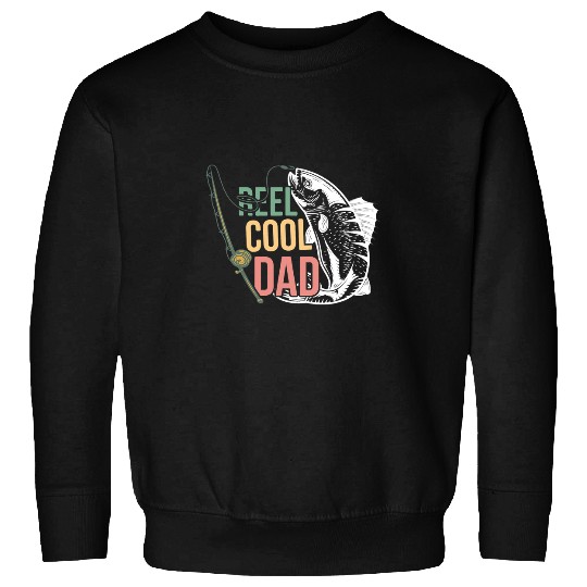 Fishing Mens Reel Cool Dad Fathers Day Fisherman Fishing vintages Fisher Sweatshirts