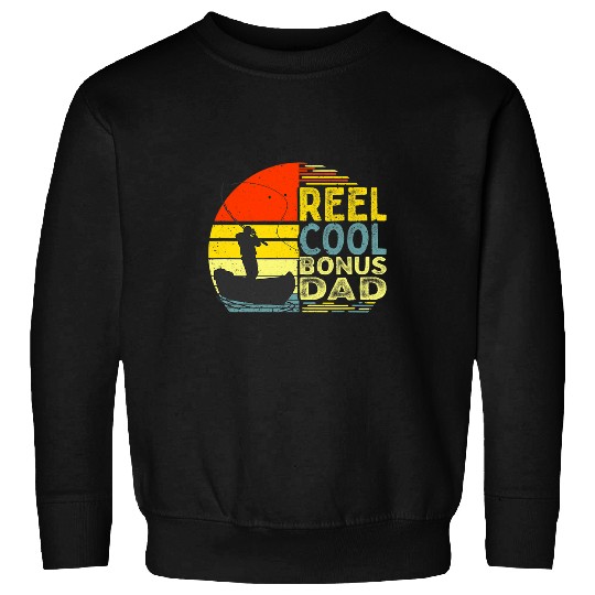 Fishing Mens Reel Cool Bonus Dad Fishing Funny Christmas Fathers Day Fisher Sweatshirts