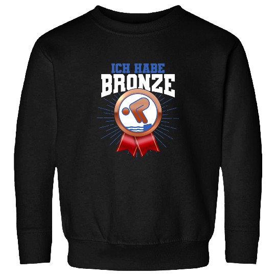 Swimming Pool badge bronze float 1 Sweatshirts