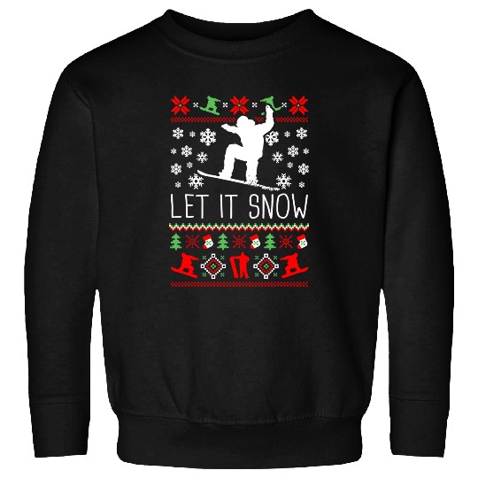 Skiing Ski Ugly Sweater Snowboarding Christmas Holiday Sweatshirts