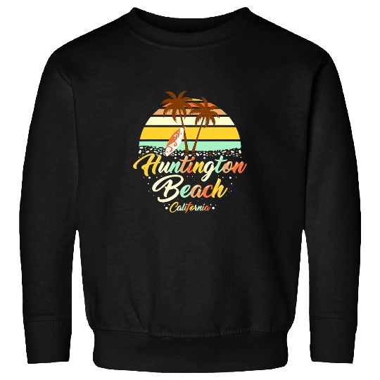 Surf Life vintages Huntington Beach californias Surfing Retro Surf Gift Sweatshirts
