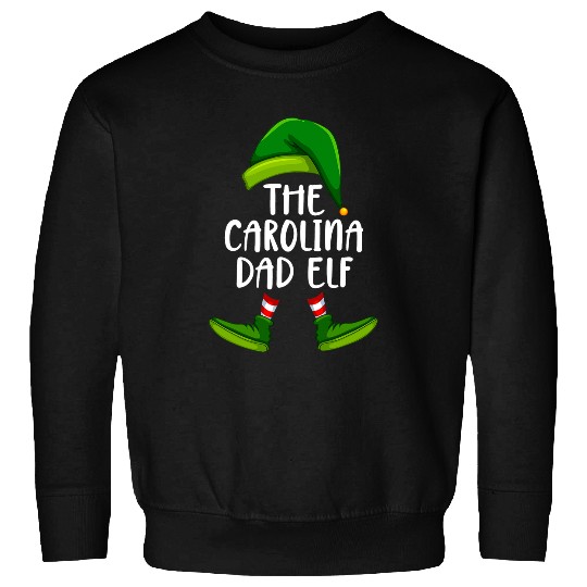 Carolina Dad Dog Elf Funny Christmas Pajama X mas Men Sweatshirts