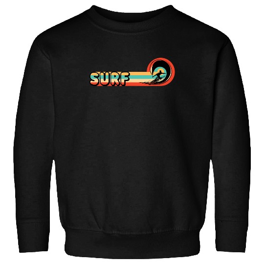Surf Life vintages Wave Retro Surfing Surf Beach Sweatshirts