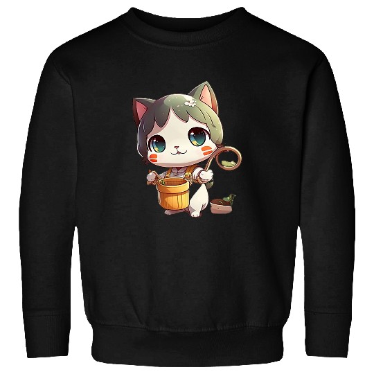 Flower Cat Girl Gardening Kitten Gardener Garden Maid Plant 5 Sweatshirts