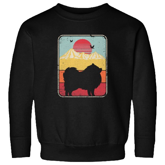 Dog Pomeranian Retro Style 229 Sweatshirts