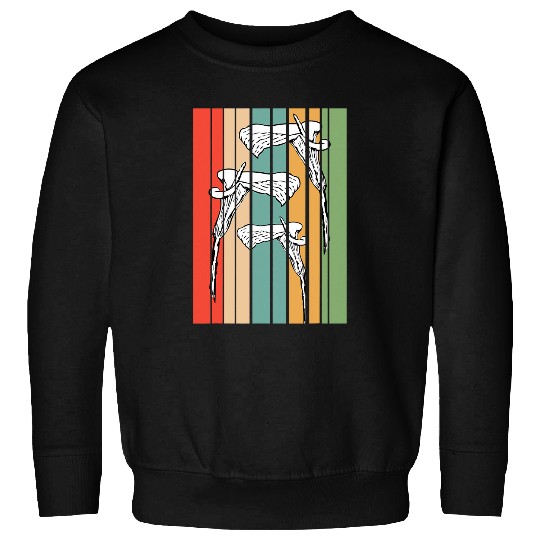 Calla Flower Retro vintages Stripes Florist Gardener Sweatshirts