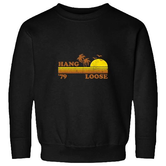 Surf Life vintages Hang Loose Surfing Beach Retro Sunset Surf 70s Gift 2 Sweatshirts
