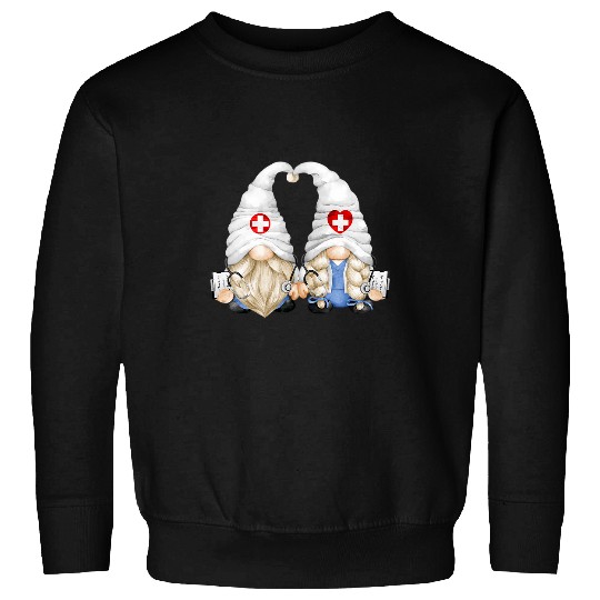 Funny Doctor Couple Gnomes For Women And Pediatric nurses Mom Sweatshirts