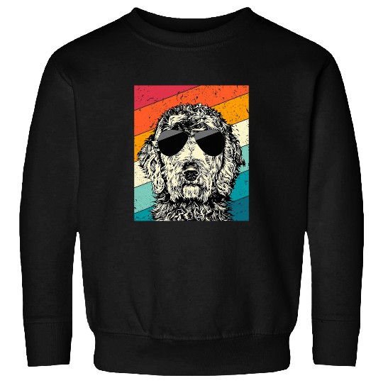 Goldendoodle Retro vintages Goldendoodle with Sunglasses Doodle Dog Lovers Doodle Dog Sweatshirts