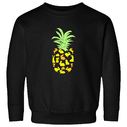 Rabbits Cute Rabbit pineapples Lover Tropical Fruit Food Sweatshirts