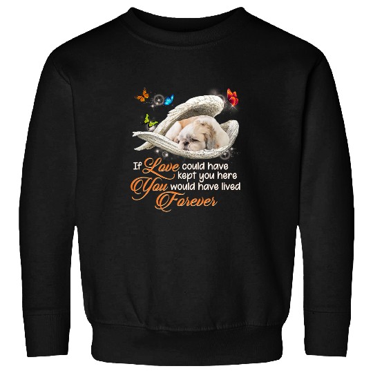 Shih Tzu Dog Paw Love Loss of Dog Beautiful Pet Memorial Sweatshirts